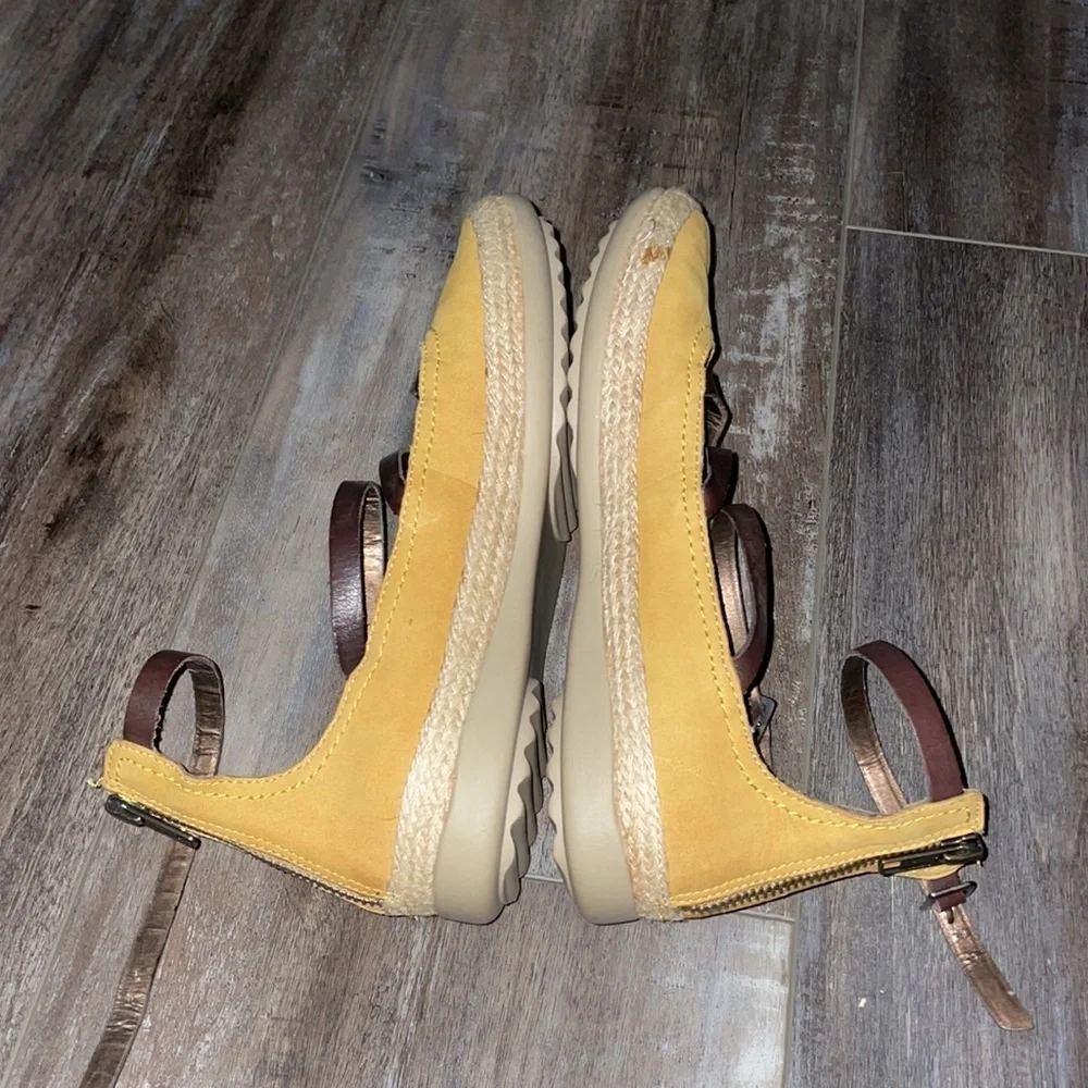 OTBT Suede Leather Buckle Espadrille